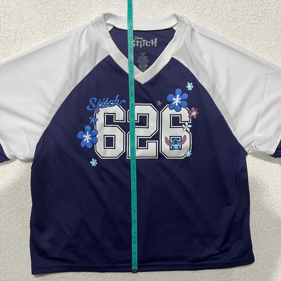 NEW!! Disney Lilo and Stitch Sports Jersey #626 Blue and White - Size: M - Picture 4 of 7